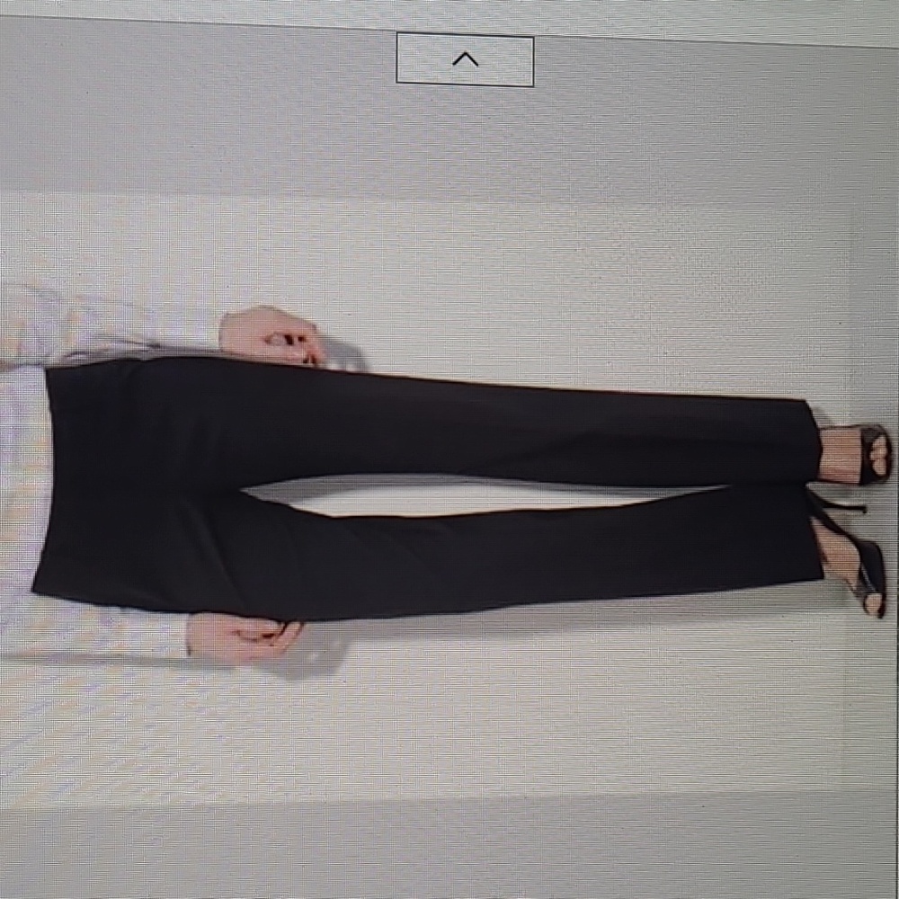 New Boss Hugo (black label) Tulia Straight Leg Virgin Wool Pants Black US 6